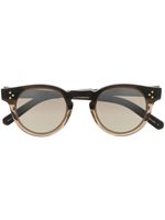 Garrett Leight lunettes de soleil à monture ronde - Noir