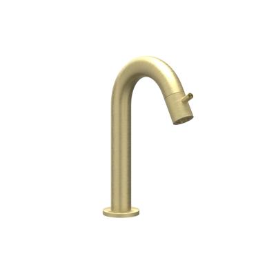 Fonteinkraan IVY Concord Gebogen Staand Model S Geborsteld Mat Goud PVD