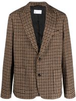 4SDESIGNS blazer boutonné à carreaux - Marron