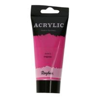 Acrylverf/hobbyverf op waterbasis - donker roze - 75 ml - Schilderen/knutselen