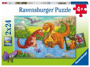 Ravensburger puzzel 2x24 stukjes vrolijke dino`s