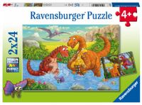 Ravensburger puzzel 2x24 stukjes vrolijke dino`s
