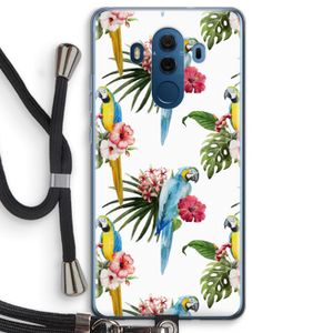Kleurrijke papegaaien: Huawei Mate 10 Pro Transparant Hoesje met koord