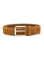 Tod's ceinture en cuir tressé - Marron - thumbnail