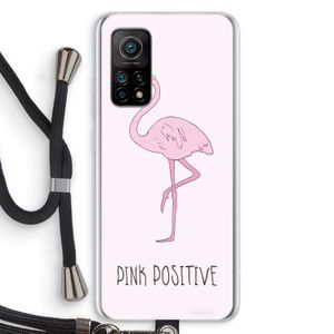 Pink positive: Xiaomi Mi 10T 5G Transparant Hoesje met koord