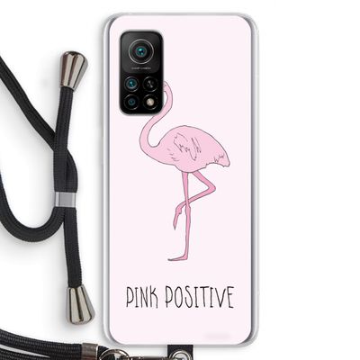 Pink positive: Xiaomi Mi 10T 5G Transparant Hoesje met koord