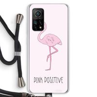 Pink positive: Xiaomi Mi 10T 5G Transparant Hoesje met koord