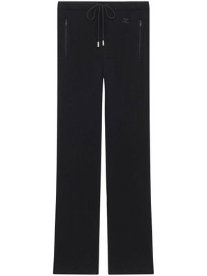 Courrèges pantalon en maille nervurée - Noir