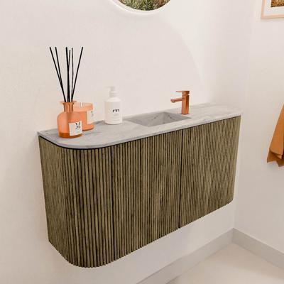 Toiletmeubel Mondiaz Joya Dlux | 83.2 cm | Meubelkleur Dusk | Faye wastafel Glace Wasbak Midden | 1 kraangat
