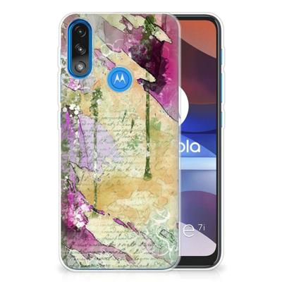 Smartphone hoesje Motorola Moto E7/E7i Power Letter Painting