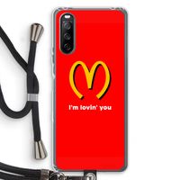 I'm lovin' you: Sony Sony Xperia 10 III Transparant Hoesje met koord I'm lovin' you: Sony Sony Xperia 10 III Transparant Hoesje met koord