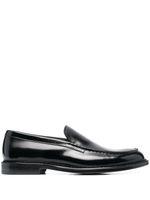 Doucal's almod-toe leather loafers - Noir