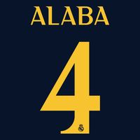 Alaba 4 (Officiële Real Madrid Away Bedrukking 2023-2024) - thumbnail