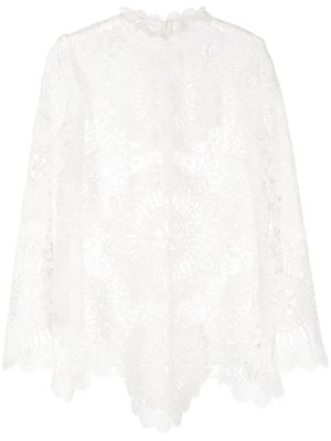 ZIMMERMANN blouse à fleurs en dentelle - Blanc