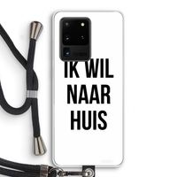 Ik wil naar huis: Samsung Galaxy S20 Ultra Transparant Hoesje met koord