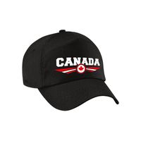 Canada landen pet zwart / baseball cap volwassenen - thumbnail