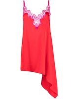 DSQUARED2 robe-nuisette en satin à bords en dentelle - Rouge
