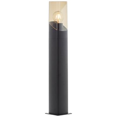Brilliant Zwarte staande lampMinou met smoke glas - 44312/93