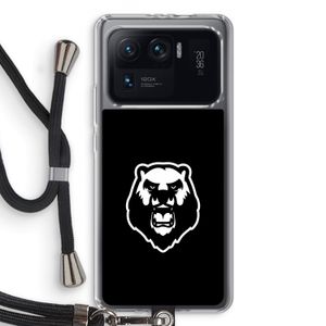 Angry Bear (black): Xiaomi Mi 11 Ultra Transparant Hoesje met koord
