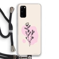 Roses are red: Samsung Galaxy S20 Transparant Hoesje met koord
