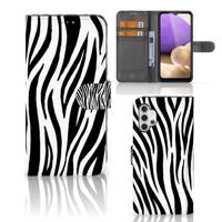 Samsung Galaxy A32 4G | Telefoonhoesje | Met pasjeshouder | Zebra Samsung Galaxy A32 4G | Telefoonhoesje | Met pasjeshouder | Zebra