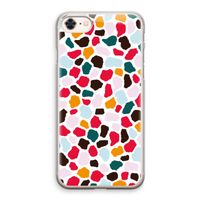 Colored Giraffe: iPhone 8 Transparant Hoesje