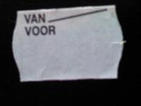 Etiket 2616 wit semi per Van Voor 39.600