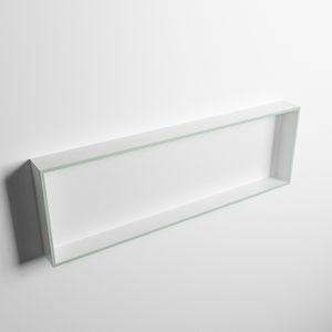 MONDIAZ EASY Nis 89,5x29,5cm in solid surface kleur Greey | Talc. 1 vak  geschikt voor in- of opbouw