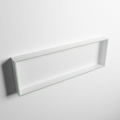 MONDIAZ EASY Nis 89,5x29,5cm in solid surface kleur Greey | Talc. 1 vak geschikt voor in- of opbouw