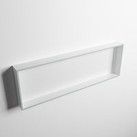 MONDIAZ EASY Nis 89,5x29,5cm in solid surface kleur Greey | Talc. 1 vak  geschikt voor in- of opbouw - thumbnail