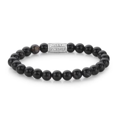 Rebel & Rose Armband 8mm Black Velvet L Rebel & Rose Armband 8mm Black Velvet L