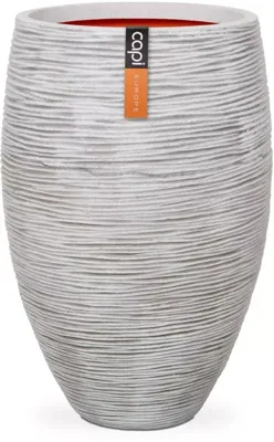 Capi nature elegant deluxe rib nl kunststof bloempot 40x60 cm ivoor