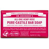 Dr. Bronner's Rose Pure-Castile Bar Soap 140gr