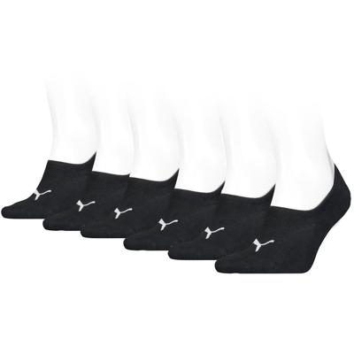 Puma Footies High Cut 6-pack Unisex Zwart-35/38