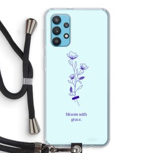 Bloom with grace: Samsung Galaxy A32 4G Transparant Hoesje met koord