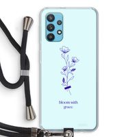 Bloom with grace: Samsung Galaxy A32 4G Transparant Hoesje met koord