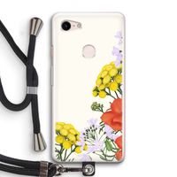 Wilde bloemen: Pixel 3 Transparant Hoesje met koord