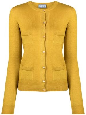 Prada Pre-Owned cardigan en cachemire mélangés - Jaune