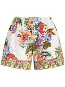 ETRO short en coton mélangé à fleurs - Blanc