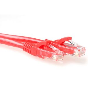 ACT IB2503 CAT6A U/UTP Patchkabel | Snagless | RJ45 Connectoren | Rood | 3 meter