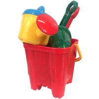 Emmersetje - zandkasteel - 4-delig - rood - Strand/zandbak speelgoed - thumbnail