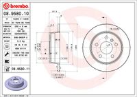 Remschijf BREMBO, Remschijftype: Massief, u.a. für Mercedes-Benz