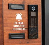 Aanwijzingen sticker 'please ring the doorbell'