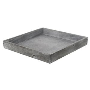 Houten dienblad /plateau - grijs - 30 cm - Woondecoratie - kaarsenplateau - decoratiedienblad