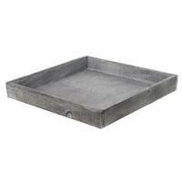 Houten dienblad /plateau - grijs - 30 cm - Woondecoratie - kaarsenplateau - decoratiedienblad