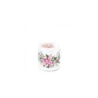 Ambiente Kaars klein Pink poinsettia
