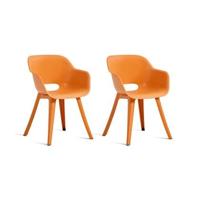 Keter Akola Tuinstoelen - 2 stuks -56.5x55x80cm - Oranje