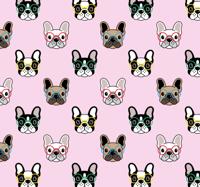 Slaapkamer behang Franse bulldog met bril Slaapkamer behang Franse bulldog met bril
