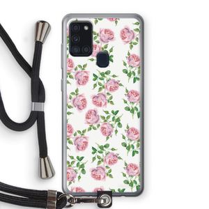 Kleine roosjes: Samsung Galaxy A21s Transparant Hoesje met koord
