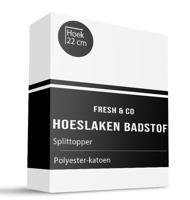 Splittopper Hoeslaken - Badstof - 160x200 cm - Keuze Uit Meerdere Kleuren - Fresh and Co - Dekbed-Discounter.nl